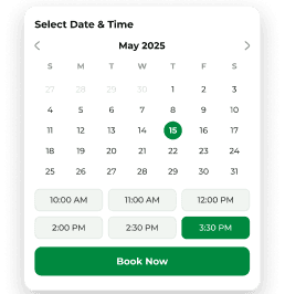 Select Date & Time calendar mockup